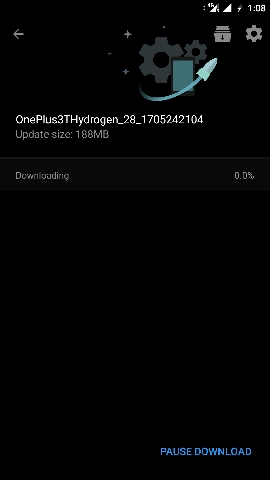 H2OS Open Beta 8-14 for OnePlus 3-3T ota update downloading