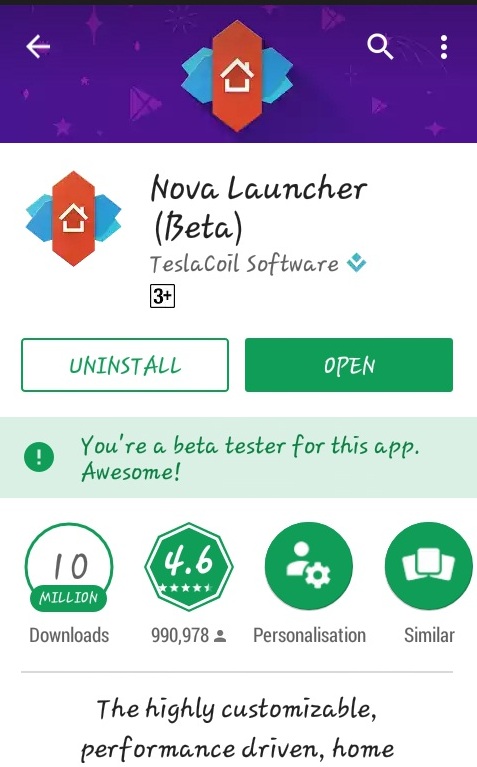 Beta Tester for Nova Launcher 5.2 Beta