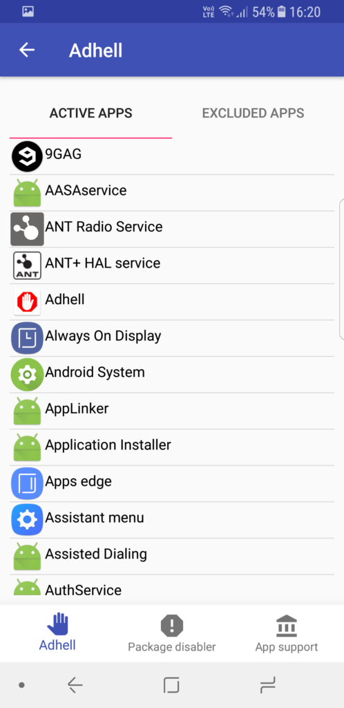 how to stop Ads in Samsung smartphones using Adhell
