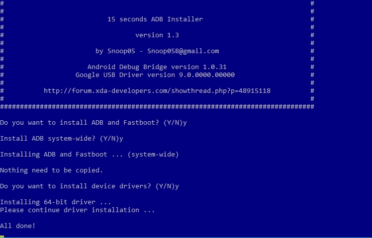android bootloader interface driver windows 10