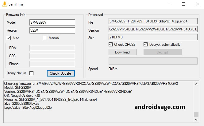 download latest android 7.0 Nougat firmware update for verizon Galaxy S6 (Edge)(Plus)