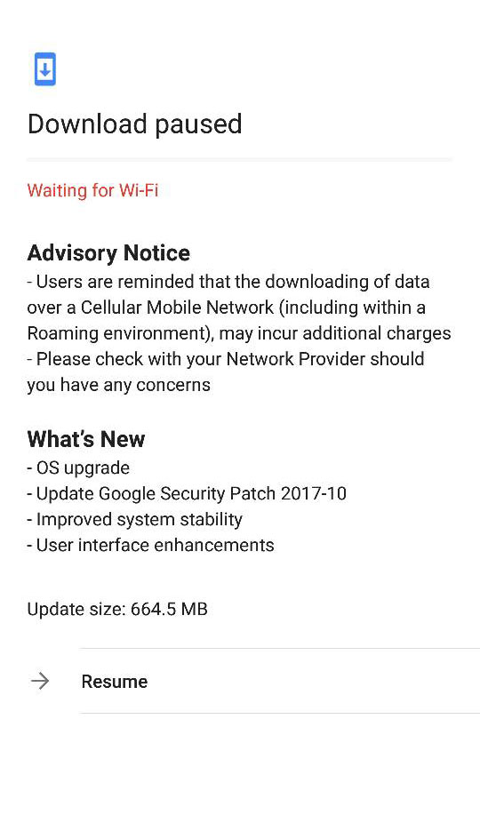 Android 7.1.2 Nougat update for Nokia 6