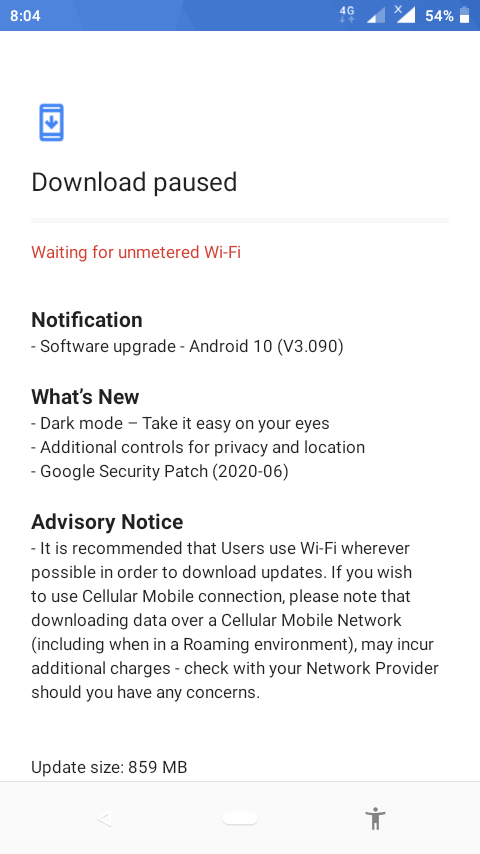 Android 10 for Nokia 1