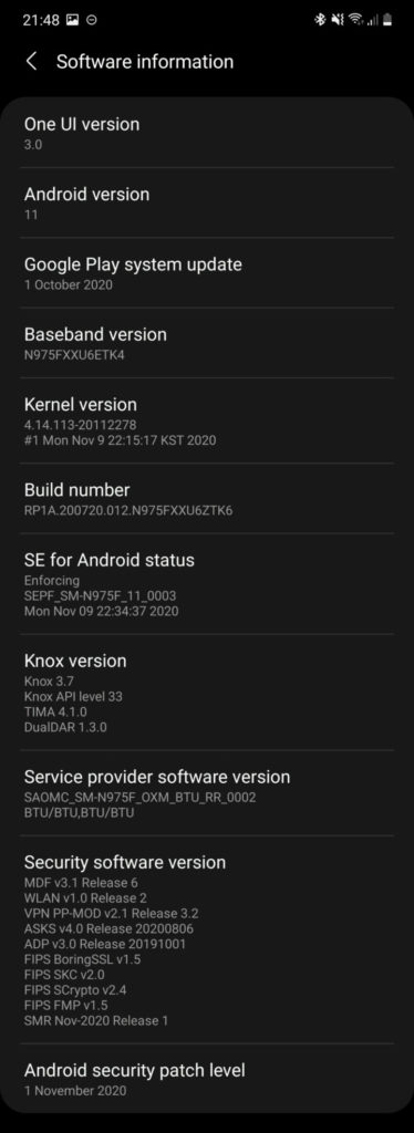 One UI 3 android 11 to Galaxy Note 10 and 10