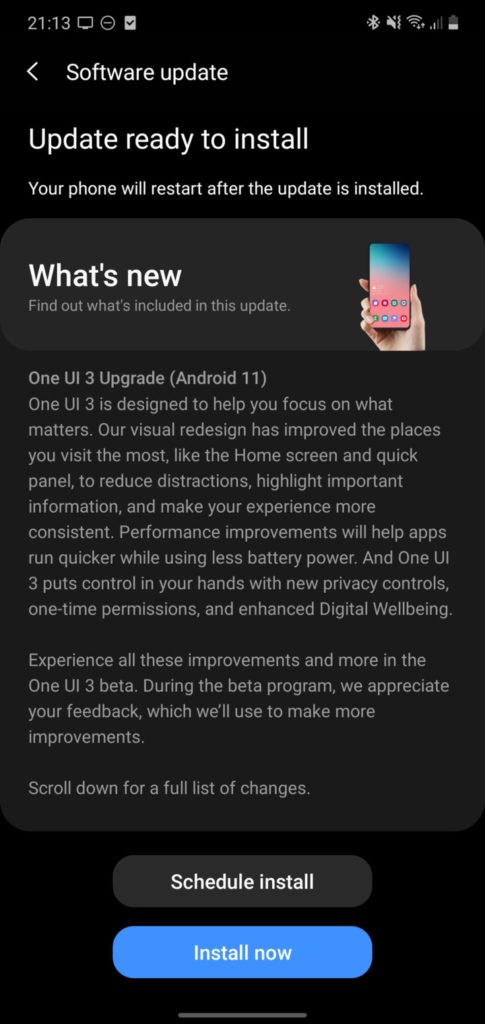 One UI3 android 11 to Galaxy Note 10 series in the UK