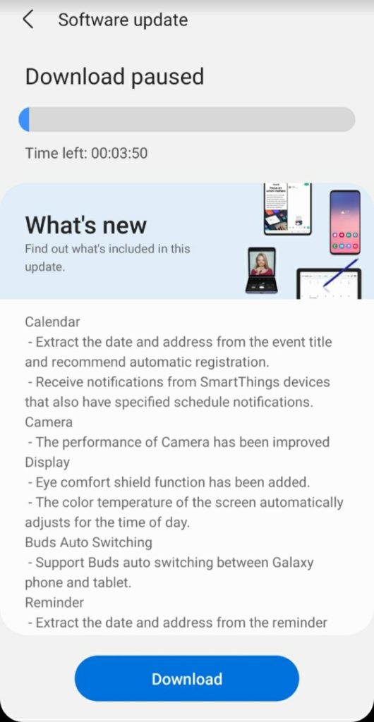 One UI 3.1 update for samsung galaxy s10e