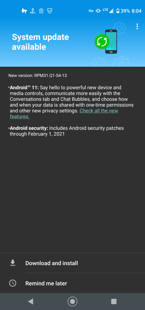 Android 11 for Moto G Power 2020-min
