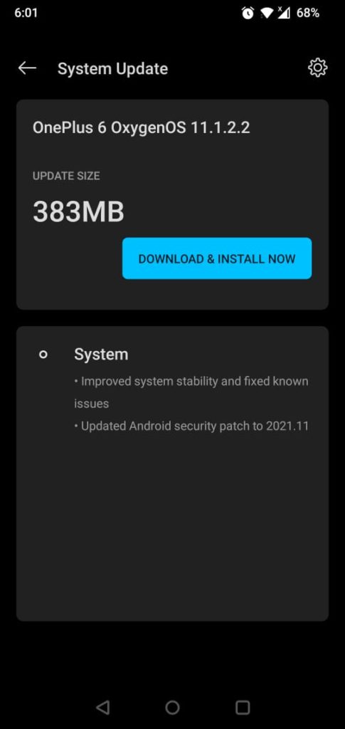 Downloading OxygenOS 11.1.2.2 for OnePlus 6 and 6T