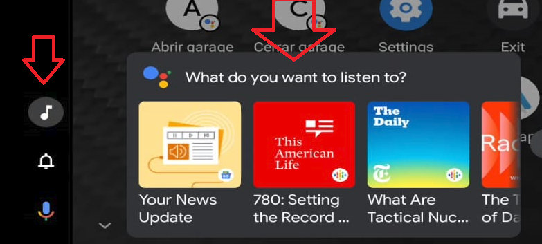 Temperature toggle Android Auto