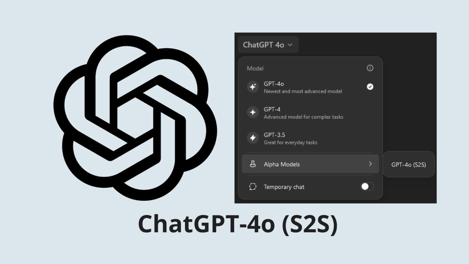 ChatGPT adds new GPT-4o (S2S) Alpha model for desktop alongside GPT 4 ...