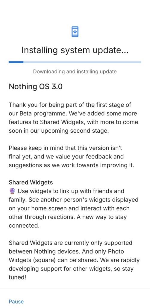 Nothing OS 3.0 open beta 2 is here for phone 2a