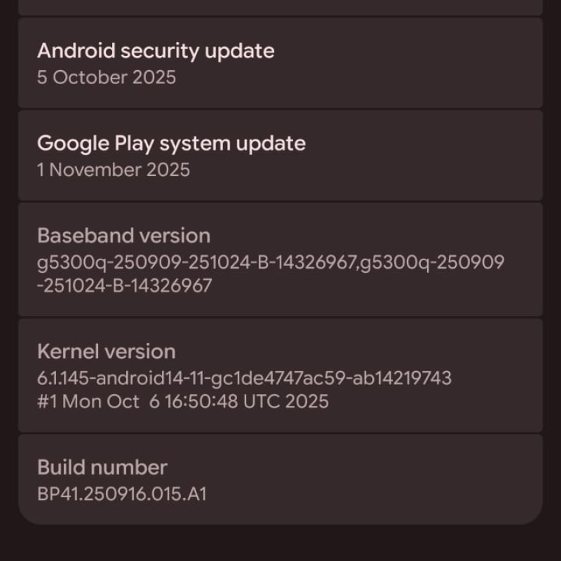 Android 16 QPR2 Beta 3.3 Update Released 7 Android 16 QPR2 Beta 3.3 BP41.250916.015 installed on Google Pixel 7a