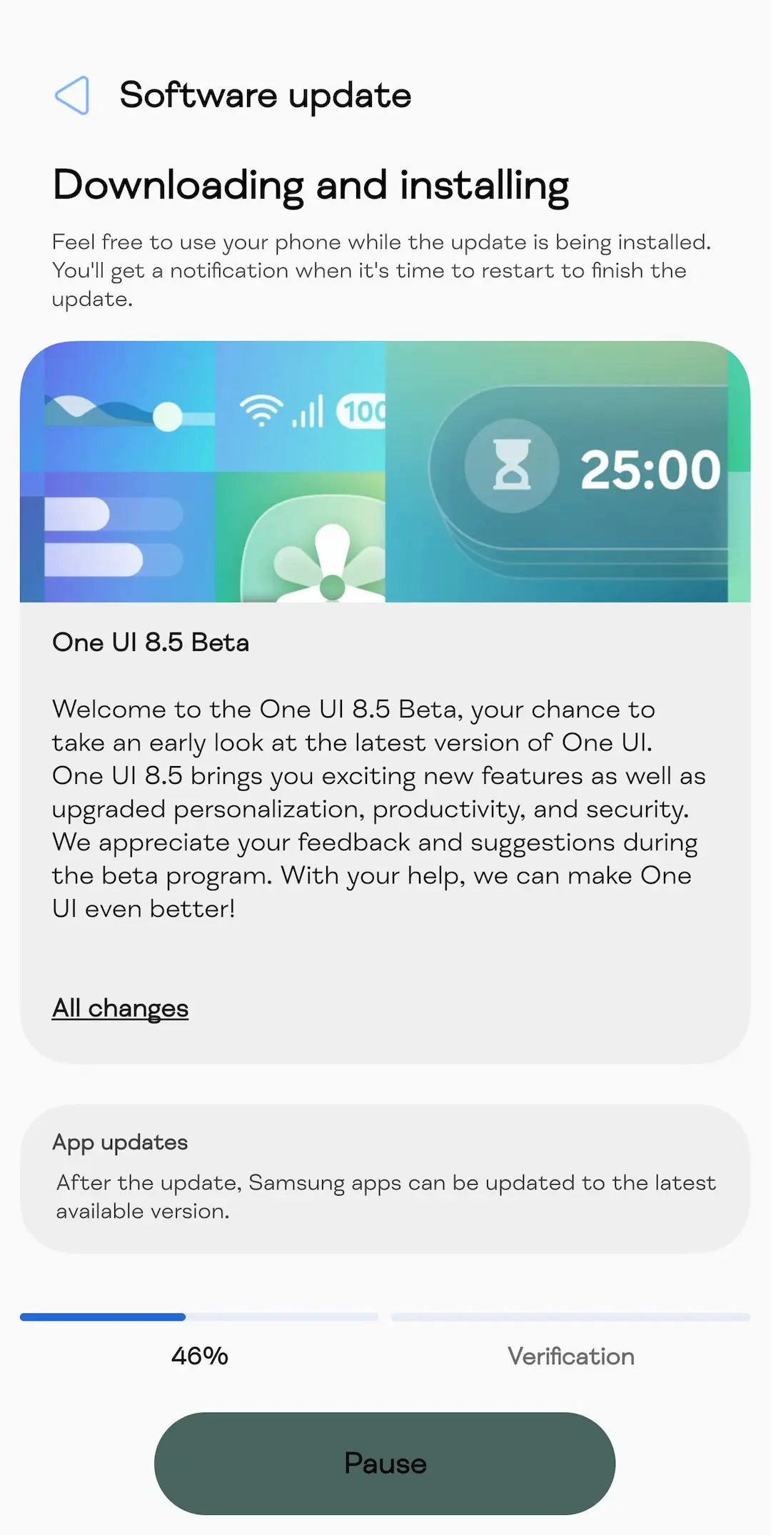 One UI 8.5 beta OTA download